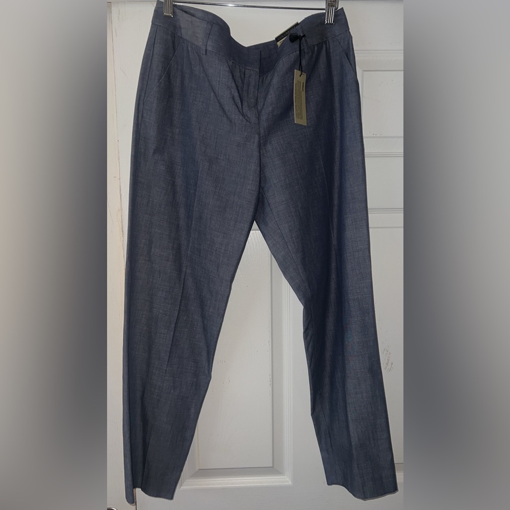 BNWT Express Columnist Pant Slack Blue Chambray 10R